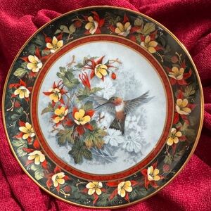 Franklin Mint The Rufous Hummingbird Collector Plate Limited Edition
